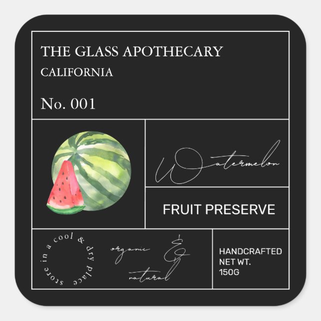Apothecary Watermelon Label (Front)