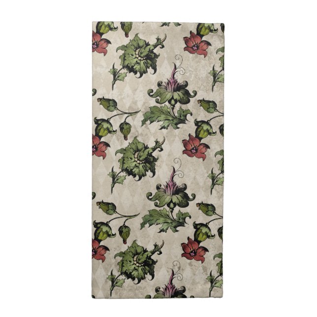 Apothecary Witch Plant | Steampunk Botanical Herbs Cloth Napkin (Half Fold)