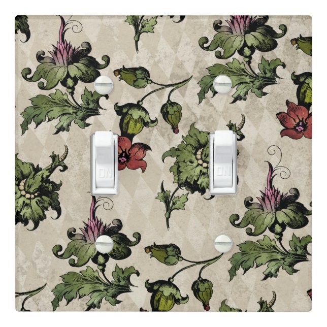Apothecary Witch Plant | Steampunk Botanical Herbs Light Switch Cover (In Situ)
