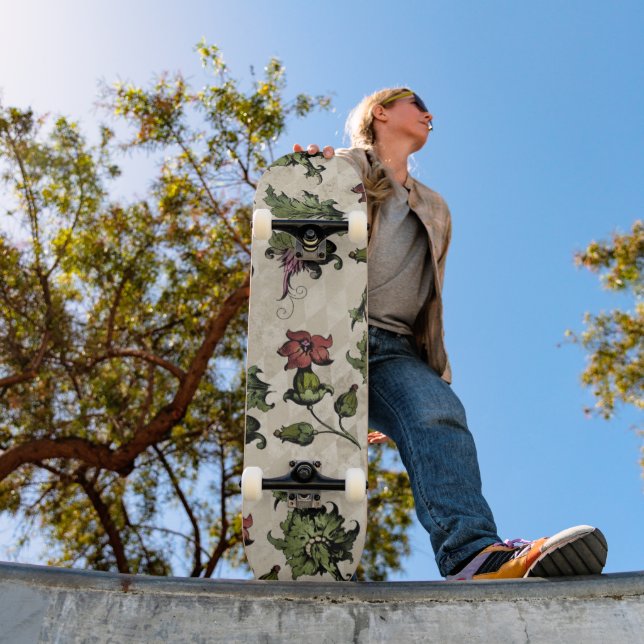 Apothecary Witch Plant | Steampunk Botanical Herbs Skateboard (Outdoor 1)