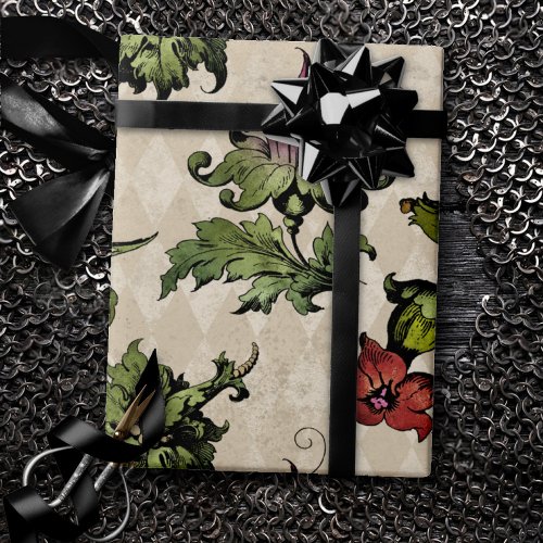 Apothecary Witch Plant  Steampunk Botanical Herbs Wrapping Paper