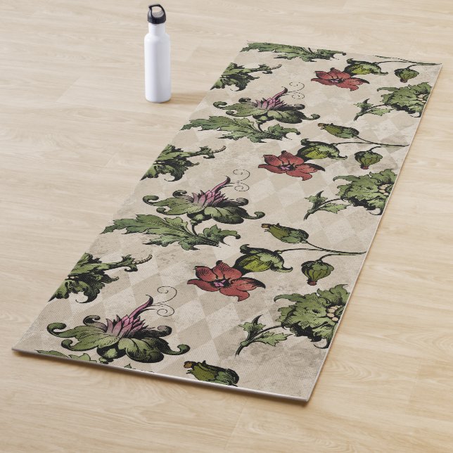 Apothecary Witch Plant | Steampunk Botanical Herbs Yoga Mat (In Situ)