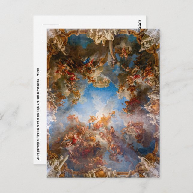 Apotheosis of Hercules in Chateau de Versailles Postcard (Front/Back)