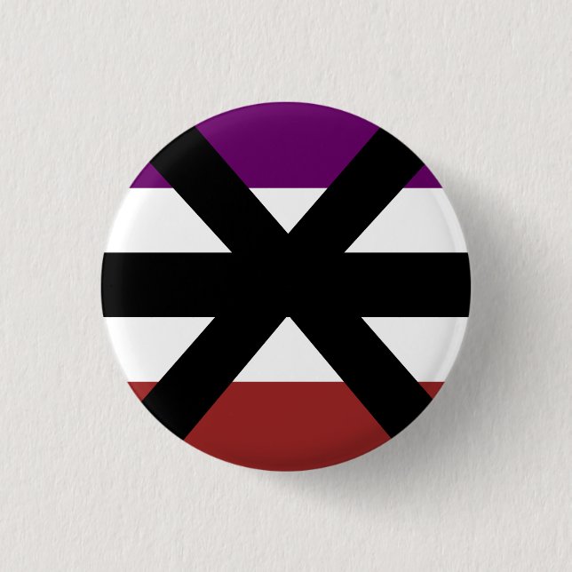 Apothisexual Pride Flag Badge Button (Front)