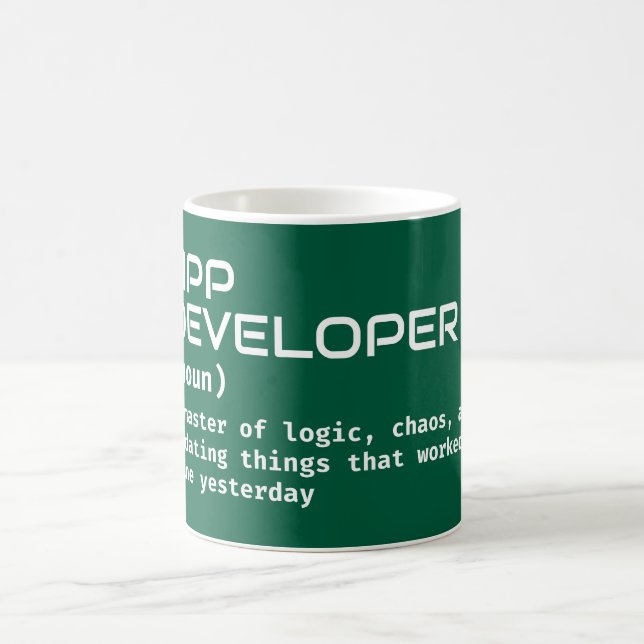 App Developer Coffee Definition – Humor Mug (Center)