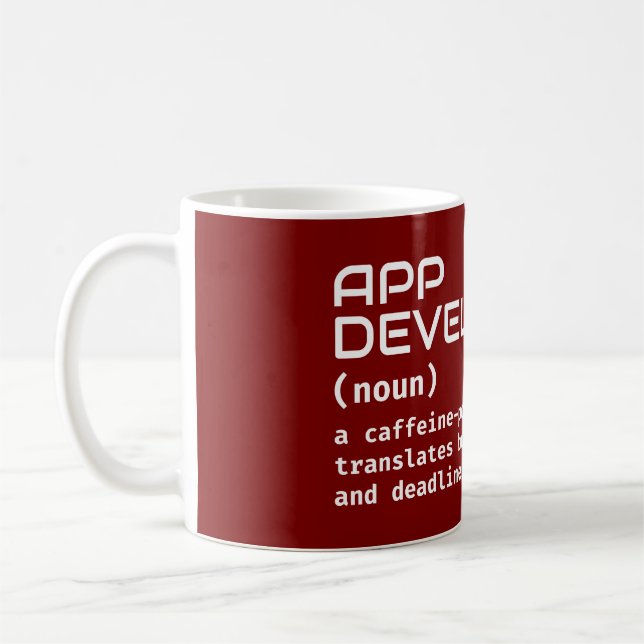 App Developer Coffee Mug – Definition Humor (Left)