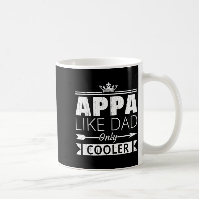 Appa Cooler Funny Korean Dad Father's Day Quote  Coffee Mug (Right)