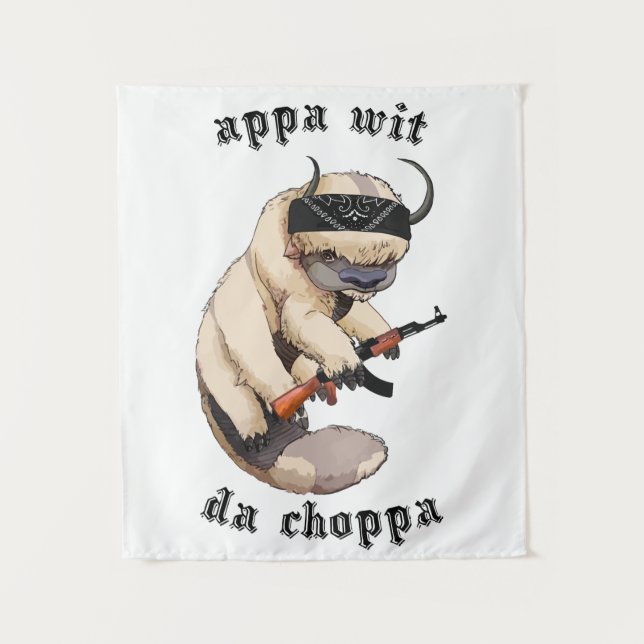 Appa With The Choppa Tapestry (Front)