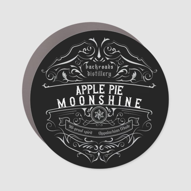 Appalachia Moonshine Label Car Magnet (Front)