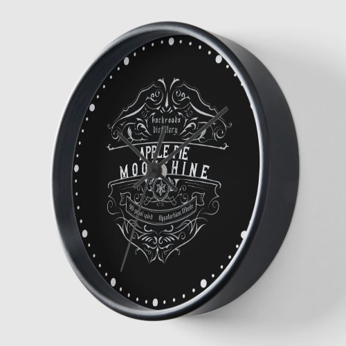 Appalachia Moonshine Label Clock