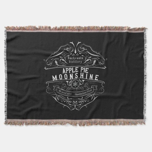 Appalachia Moonshine Label Throw Blanket