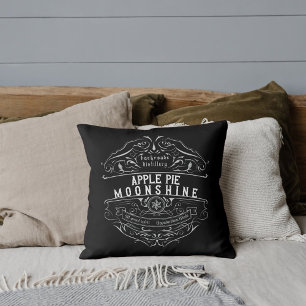 Appalachia Moonshine Label Throw Pillow