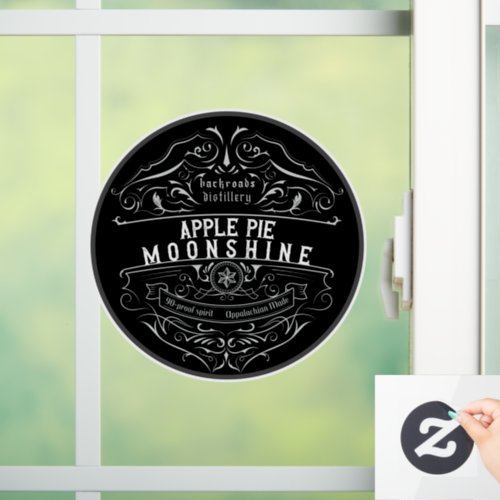 Appalachia Moonshine Label Window Cling