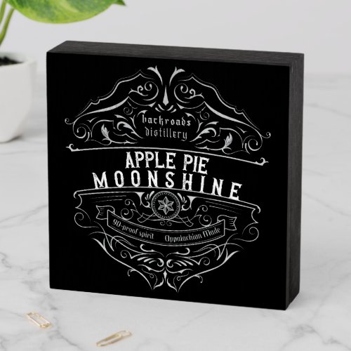 Appalachia Moonshine Label Wooden Box Sign