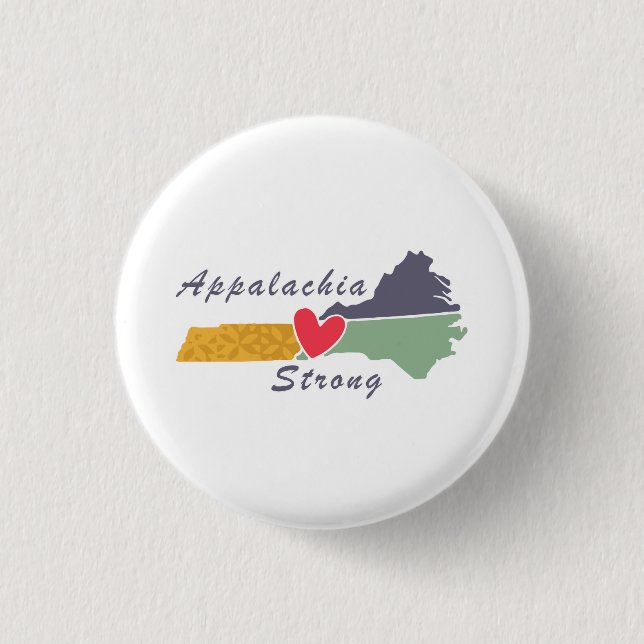 Appalachia Strong NC Mountains Button (Front)