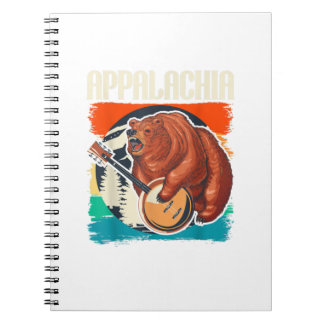 Appalachia Vintage Banjo Player Bluegrass Musici Notebook