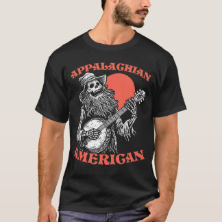 Appalachian American Skeleton Banjo Player Bluegra T-Shirt