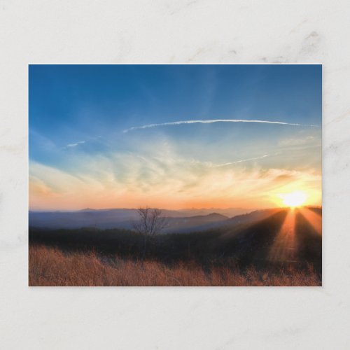 Appalachian and Blue Ridge Mountains Sunset Postcard