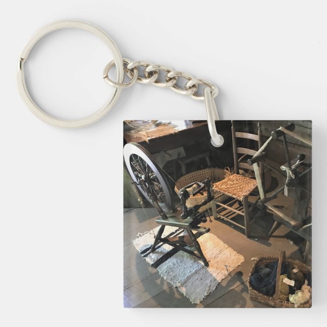Appalachian Home Life at Mabry Mill, Virginia Post Keychain (Front)