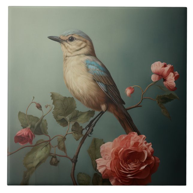 Appalachian Morning Bird  Ceramic Tile (Front)