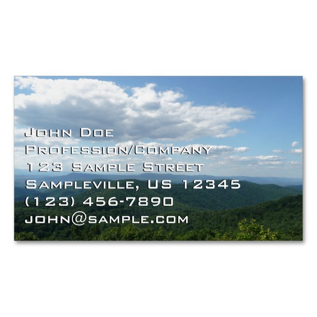 Appalachian Mountains I Shenandoah Business Card Magnet (Front)