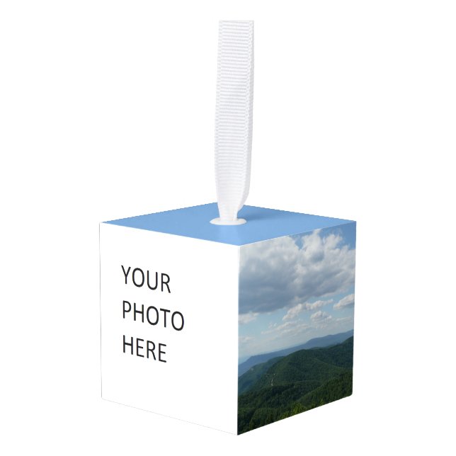 Appalachian Mountains I Shenandoah Cube Ornament (Front Angled)