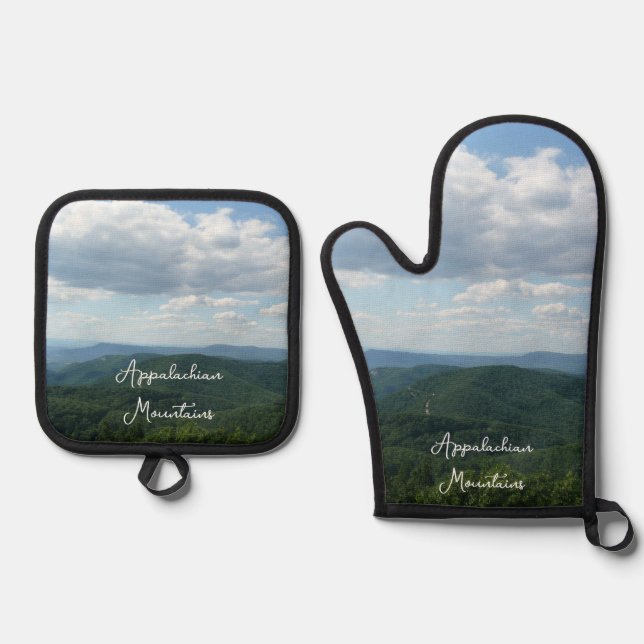 Appalachian Mountains I Shenandoah Oven Mitt & Pot Holder Set (Front)