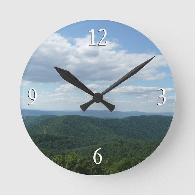 Appalachian Mountains I Shenandoah Round Clock (Front)