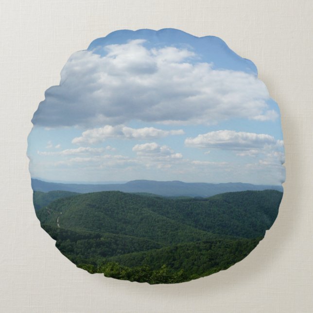 Appalachian Mountains I Shenandoah Round Pillow (Front)
