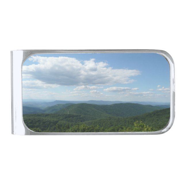 Appalachian Mountains I Shenandoah Silver Finish Money Clip (Front)