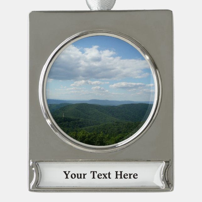 Appalachian Mountains I Shenandoah Silver Plated Banner Ornament (Front)