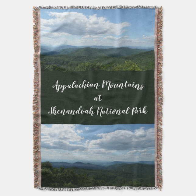 Appalachian Mountains I Shenandoah Throw Blanket (Front Vertical)