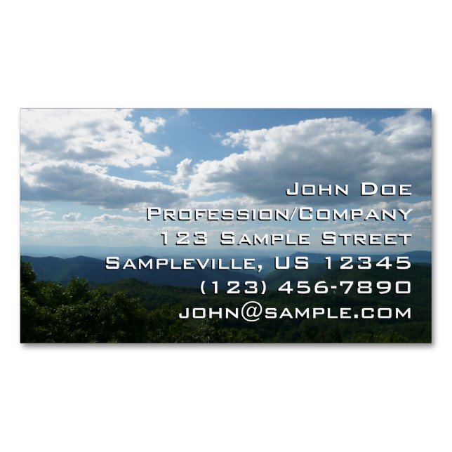 Appalachian Mountains II Shenandoah Business Card Magnet (Front)