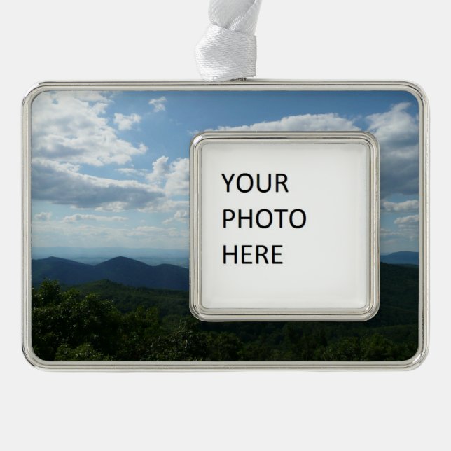 Appalachian Mountains II Shenandoah Silver Plated Framed Ornament (Front)