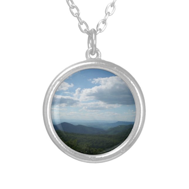 Appalachian Mountains II Shenandoah Silver Plated Necklace (Front)