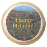Appalachian Mountains in Fall Birthday Round Shortbread Cookie