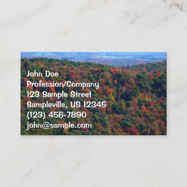 Appalachian Mountains in Fall Business Card (Front)
