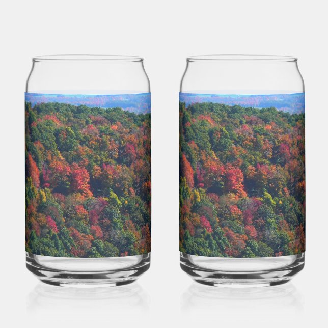 Appalachian Mountains in Fall Can Glass (Front)
