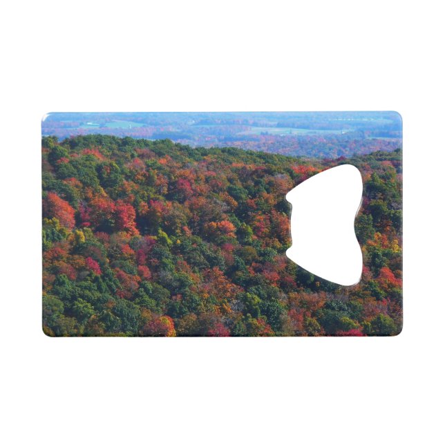 Appalachian Mountains in Fall Credit Card Bottle Opener (Front (Horizontal))