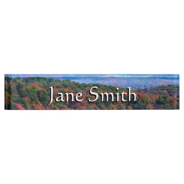 Appalachian Mountains in Fall Desk Name Plate (Front)