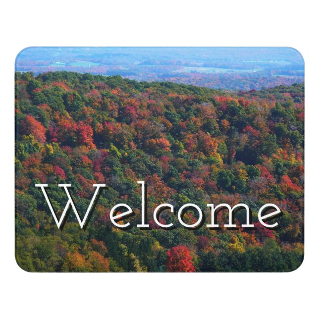 Appalachian Mountains in Fall Door Sign (Contemporary Front)