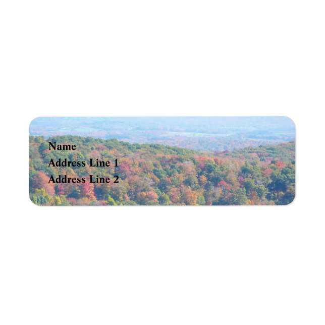 Appalachian Mountains in Fall Label (Front)