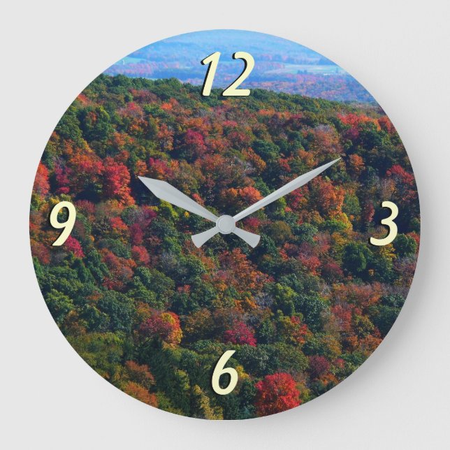Appalachian Mountains in Fall Large Clock (Front)