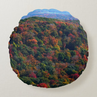 Appalachian Mountains in Fall Round Pillow