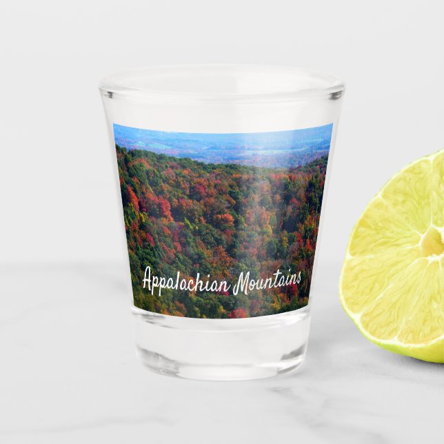 Appalachian Mountains in Fall Shot Glass (Front)