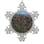 Appalachian Mountains in Fall Snowflake Pewter Christmas Ornament