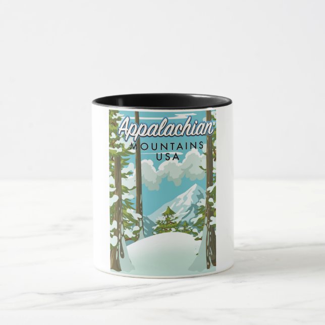 Appalachian Mountains Travel poster Mug (Center)