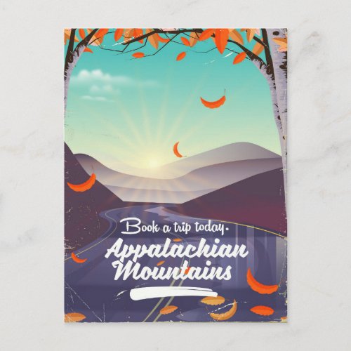 Appalachian Mountains vintage travel poster Postcard