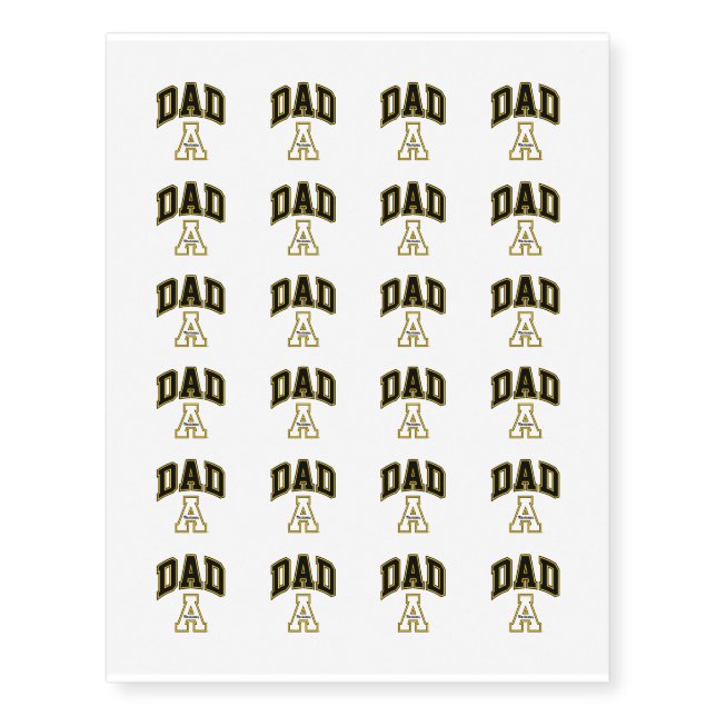 Appalachian State University Dad Temporary Tattoos (Front)