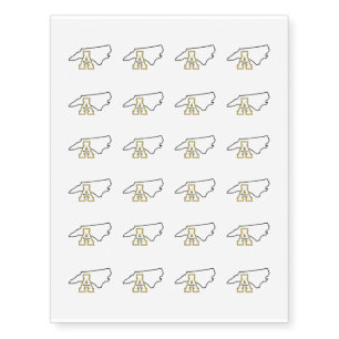 Appalachian State University Mark State Love Temporary Tattoos